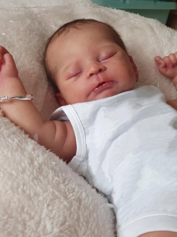 20" Sleeping Reborn Baby Boy Doll Timothy with Genesis Hand-Painted Details & Visible Veins