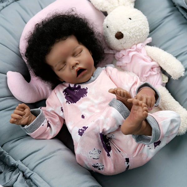 17" Lifelike Reborn Baby Doll Risbecko with Soft Touch, 3D Painted Skin & Visible Veins – Collectible Birthday Gift