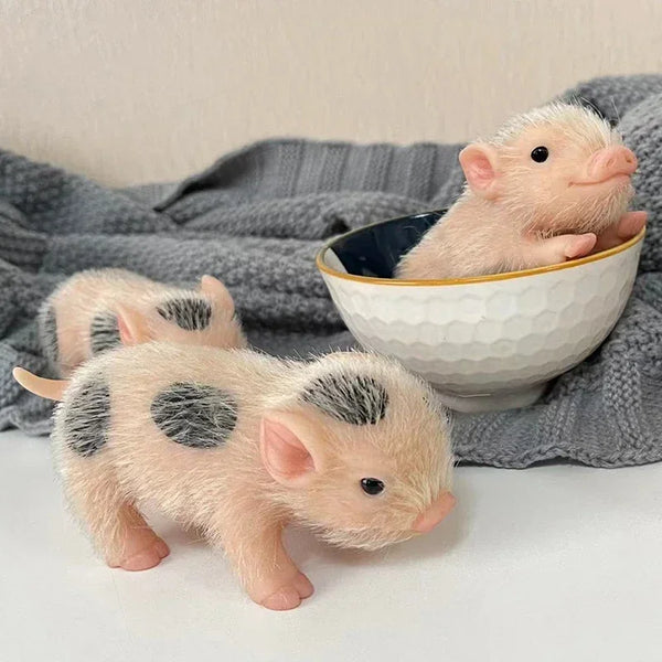 5" Soft Silicone Reborn Piglet Doll – Realistic Mini Animal Toy