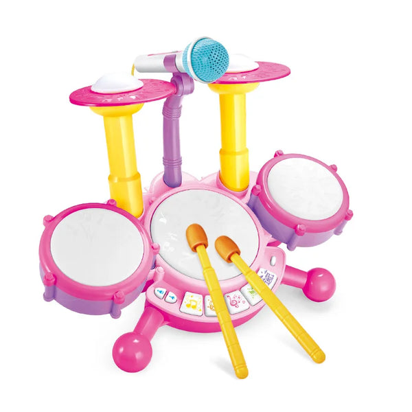 Kids Electric Jazz Drum Set – Light-Up Musical Toy for Early Learning