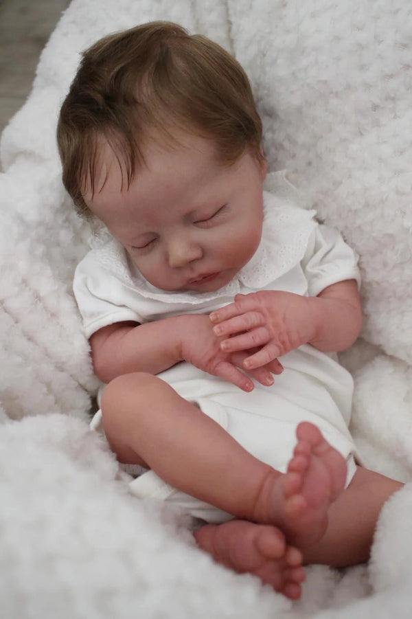 18" Lifelike Reborn Baby Doll Deliah with Soft Cuddly Body & 3D Skin Details
